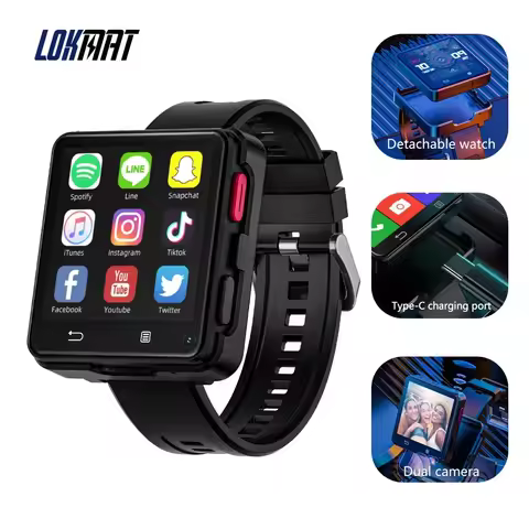New LOKMAT APPLLP 2 MAX 4G Smart Watch Men 2.64 Inch Large Screen 4GB 64GB Google Play Game Waterpro