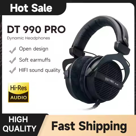 DT990 PRO Headphones Professional Studio Monitor Headphones with 80/250 Ohms for Music Production an