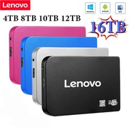 Lenovo ฮาร์ดไดรฟ์ภายนอก USB 3.0 SSD แบบพกพา4TB 8TB 16TB Externo Interface Storage ฮาร์ดดิสก์ Type-C