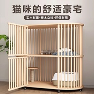 Cat Cage for Home Use, Indoor Solid Wood Cat Cage, Pet Cage, Indoor Cat Villa, Panoramic Space Cat H
