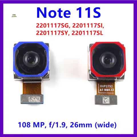 108MP Main Back Camera For Xiaomi Redmi Note 11S Big Rear View Camera Flex Cable Module Phone Replac