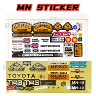 MN Sticker RC Car Upgrades Accessories MN99S MN99 MN90 MN45 D90 Defender Bateri Kereta Kontrol Maina