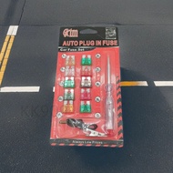 Kim Auto Plug in Fuse Car Fuse Set 10pcs 3A-40A