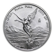 2015 Mexican Libertad 1/10 oz .999 Silver Coin BU 1/10oz