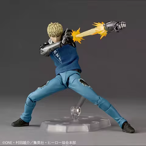 New Ko Genos Anime Action Figures Kaiyodo Revoltech Yamaguchi One Punch Man Figurine Joint Movable M