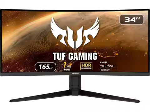 ASUS TUF 34" UWQHD 2K 1440P 165Hz with FreeSync Premium 1ms HDR400 Ultra Low Blue Light Anti Flicker