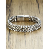 gelang titanium gelang tangan perempuan Niche Hip Hop Titanium Steel Cuban Couple Trendy Bracelet