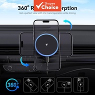 Magsafe 15w Wireless Car Charger Mount Foldable Phone Holder for Iphone 15 16