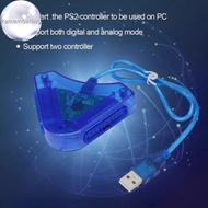 kamembelling USB Dual Player Converter Adapter Cable For PS2 USB Game Controller VN