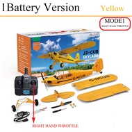 New J3-CUB RC Airplane 5CH 2.4G Remote Control Mode1 (Right Hand Throttle) 3D/6G 1406 Brushless Moto