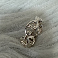 HERMES Farandole 925 純銀 小豬 豬鼻 豬鼻子 戒指