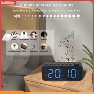 {bolilishp}  Fm Radio Alarm Clock Large Screen Digital Alarm Clock with Fm Radio and Usb Charger 8 Alarm Sounds and Dimmable Led Display Perfect for Students
