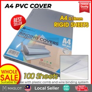 A4 PVC Cover Transparent Binding / PVC Plastic Sheet Cover / Rigid Binding Cover A4 (100 sheets)