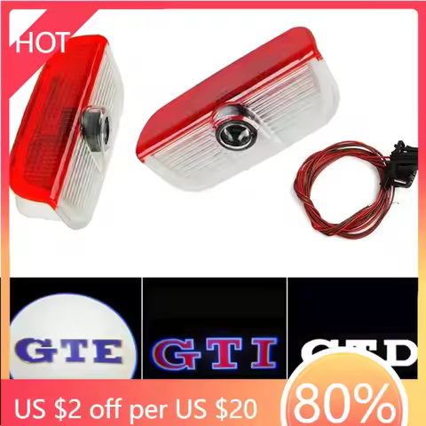 Golf 3 4 MK3 MK4 2026 Hot For VW VOLKSWAGEN 2Pcs LED Car Door Welcome Light Projector Lamp for VOLKS