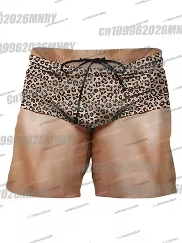 Summer Kid Board Shorts Swimming Men Pants Funny Fake Underwear 3d Printed Personality Novelty Unise