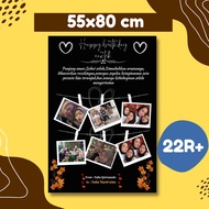 CUSTOM photo FRAME PRINT 55X80CM without po 55X80 CM FRAME 6mm mdf board full photo 50x80