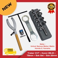 CVT Tracker + 39x41 Key + T8mm + 1 Set Socket + 22mm Socket for all Automatic Motorcycles