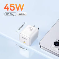 Baseus Picogo Mini 45W PD Type C ที่ชาร์จเร็วเครื่องชาร์จ GaN แบบพกพาชาร์จเร็วสำหรับ iPhone 17 16 15