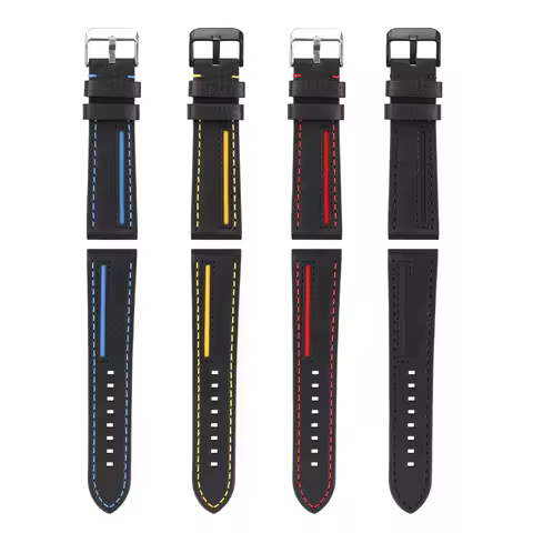 Replacement Genuine Leather Strap for TAG Heuer Tissot Frederique Constant Chopard & Casio Red Bull 
