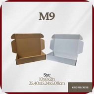 M9$L)10x6x2inches/Mailer{hK$Box/Brown&White/10pcs?VP*per~el*pack