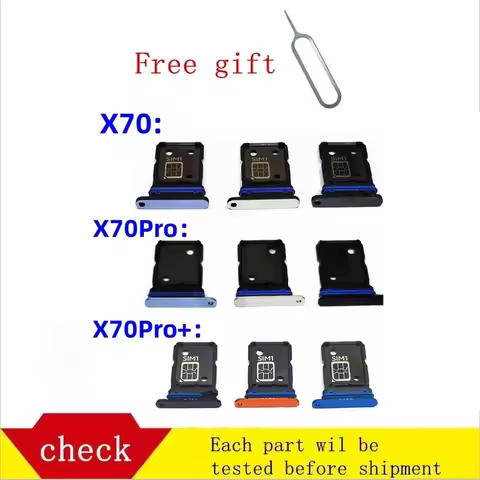 SIM Card Tray:Replacement for VIVO X70 X70Pro X70Pro+ V2133A -Quality Perfect Fit Sim Card Holder Sl