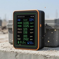 Portable Air Quality Monitor Rechargeable Battery Handheld Air Quality Monitor Home Gadget Color Dis