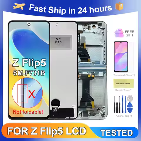 For Samsung Z Flip5 5G Tested For Z Flip 5 SM-F731B F731U F731W F731N LCD Display Touch Screen Digit