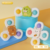 Baby Dining Table Suction Cup Spinner Baby Cartoon Fidget Spinner Flower Stacking Toy Rotating Teeth