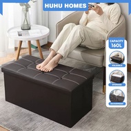 HUHU HOMES Multifunctional Storage Stool 110/160L Large Capacity Foldable Storage Sofa Kerusi Simpan