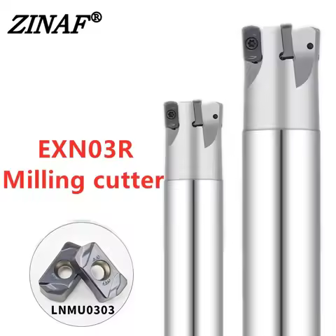 EXN03R High Feed Milling Tool Holder EXN03 LNMU LNMU0303 LNMU0303ZER Carbide Insert 2 Side Indexable