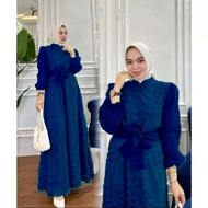 New Model Maxi Dress Brukat Aneska / Fashion Muslim terbaru / Bisa COD