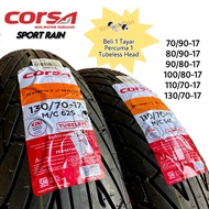 CORSA Sport Rain Tubeless Tyre Tayar 70/90-17 80/90-17 90/80-17 100/80-17 110/70-17 130/70-17 Original