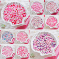 รวมเม็ดน้ำตาลแต่งเค้ก สีชมพู เม็ดน้ำตาลสปริงเคิล เม็ดมุกแต่งเค้ก เม็ดน้ำตาล Sugar sprinkle ทานได้ หล