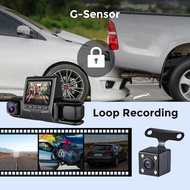 Car Camera กล้องติดรถยนต์ รุ่นใหม่ล่าสุด Full HD Car Camera 3เลนส์ Full HD 1080P (ด้านหน้า+ภายในรถ+