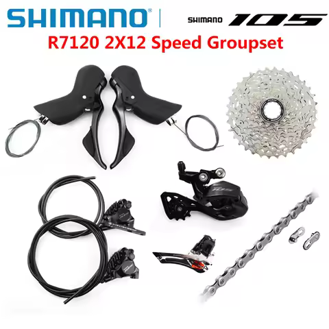 Shimano R7120 2x12s Road bike Group Brake R7170 Shifter R7120 Hydraulic Disc Brake CN M7100 R7100 De