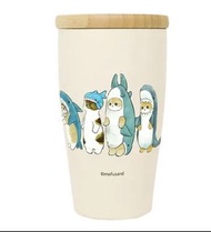 mofusand 木蓋不銹鋼隨行杯350ml 04 鯊魚貓