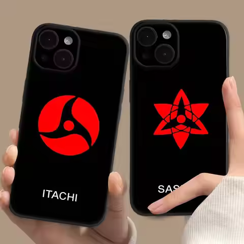 Anime Sharingan Eyes iPhone 17 16 15 14 13 12 11 Pro Max Mini Simplicity Short Shockproof Cover
