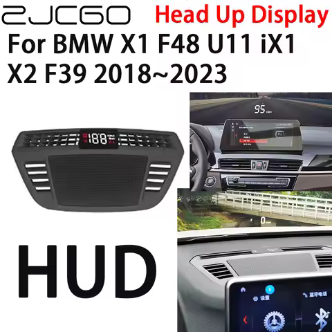 ZJCGO Car HUD Head Up Display Speedometer Projector Alarm Electronic Accessories for BMW X1 F48 U11 