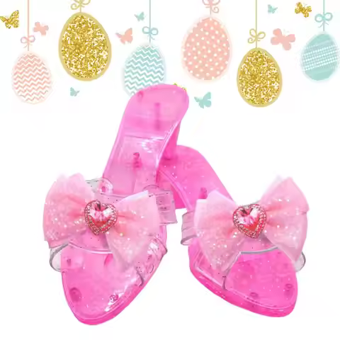 Princess Shoe Set Dress Up Kids Wedge Heels Slip On Shoes Pastel Colored Princess Dress Up Shoes