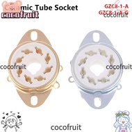 COCOFRUIT 1Pcs Ceramic Tube Socket, Octal PCB Mount Valve Base, Durable DIY 8Pin K8A Tin-Plated GZC8