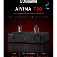 AIYIMA T20 Balanced Tube Pre Amplifier HiFi Vacuum Preamplifier with ECC83 RCA XLR Home Audio