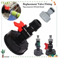 TEAMY IBC Connector, Hose Fitting Garden IBC Tank Adapter, Universal 3/4'' Thread Quick Valve Connector IBC accessories