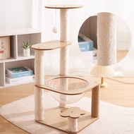 【Pet BHQ】คอนโดแมว ขนาดใหญ่ คอนโดไม้ 5 ชั้น เสาลับเล็บ ขหลุมอวกาศ องเล่นแมว