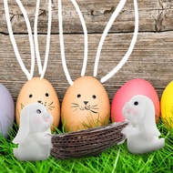 Ciieeo 4pcs Micro Landscape Rabbit Mini Rabbit Figurine Tiny Figurines Fish Tank Aquarium Decor Bunn