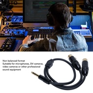 JUSTO 6.35mm TRS to 2 XLR Y Splitter Cable, Stereo Audio 0.5m / 1.6ft Dual XLR Female to 1/4in Male,