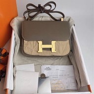 有購證🩷  愛馬仕Constance 24 大象灰 金扣 Epsom皮 U刻 全套