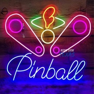 Pinball Neon Sign Light– Retro Game Room LED Light, Arcade Wall Decor, Man Cave Neon Sign, Vintage P