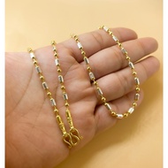 Necklace 2 Kings Square Cut Pattern Cane Protection 16-20 Inches The Work Is Not Black.