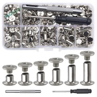 Chicago Screw Leather Rivets Assorted Screw Rivets M5 Chicago Binding Screws for Decorating PU Craft