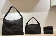☫►✈ COS Ladies Diamond Quilted Large Capacity Shoulder Bag 2023 New Underarm Messenger Bag Pleated Tote